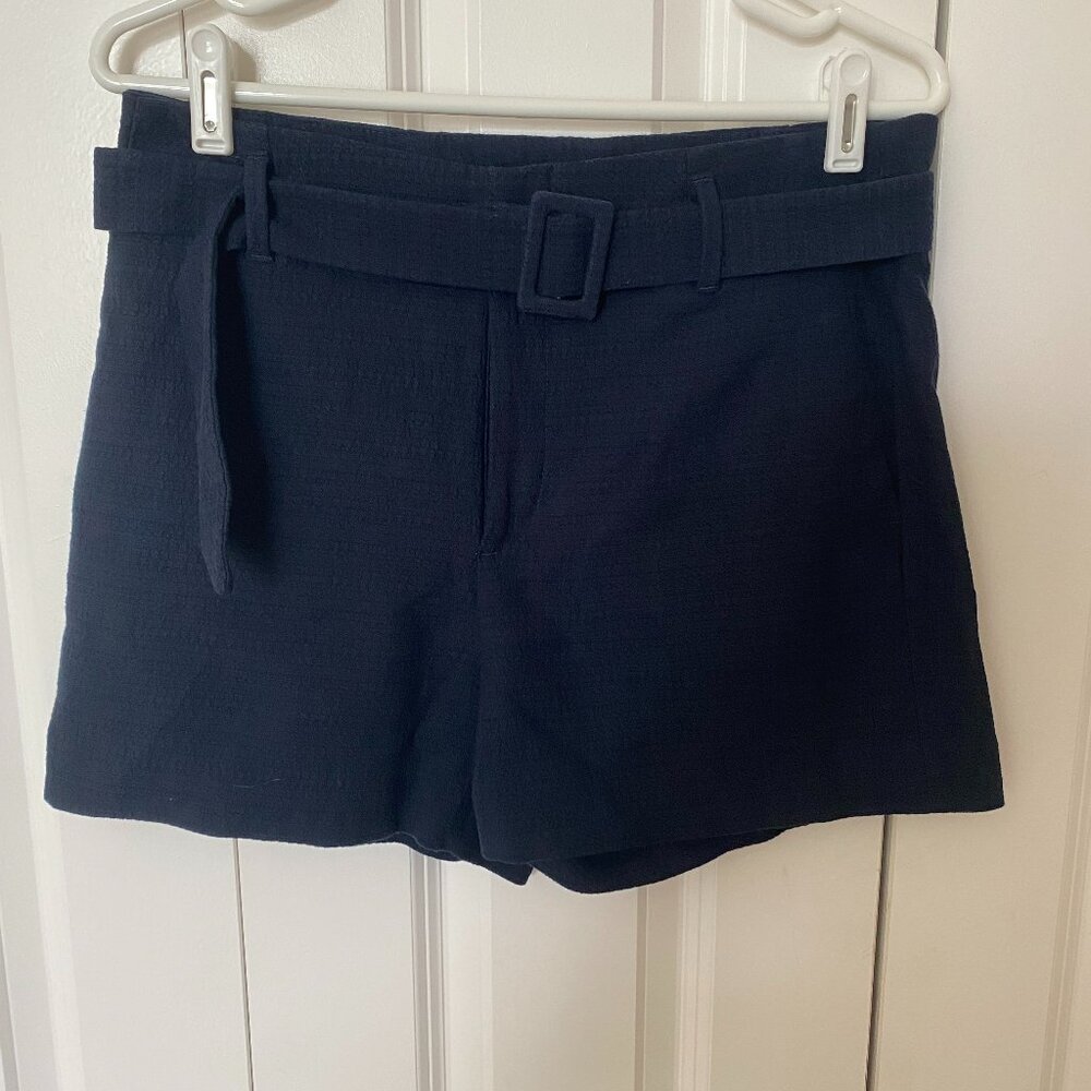 Banana Republic Navy High Waisted Shorts with Belt - Size 8